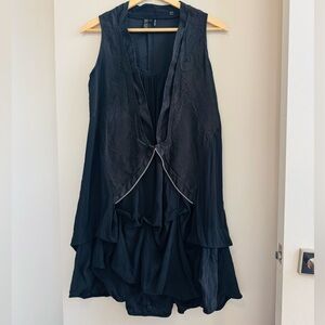 L.A.M.B Black Sleeveless Silky Dress